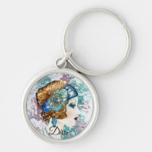 Art Deco 200 Moschee Diva Wasserfarben Kunst Schlüsselanhänger