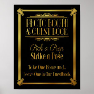 Art Deco 20er Jahre Stil "Fotobooth & Gästebuch