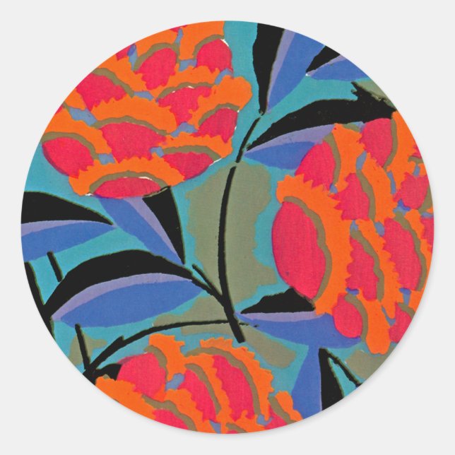 Art Deco #2 von Seguy im Emporio Moffa Runder Aufkleber (Vorderseite)