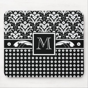 Art Deco 30er Jahre formale Eleganz floraler Damas Mousepad