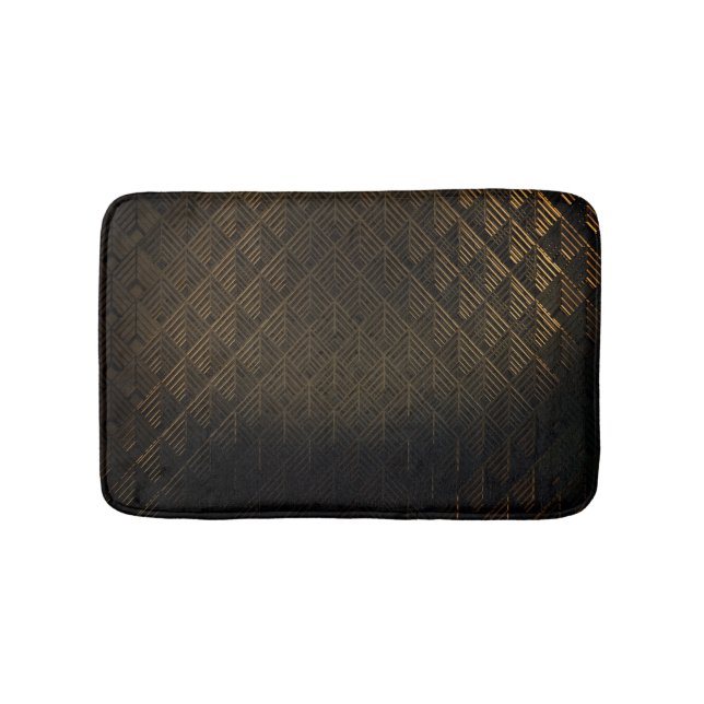 Art Deco 3D Illustration Hintergrund Badematte (Vorderseite)