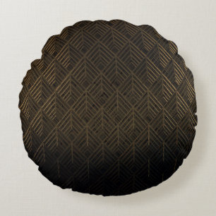 Art Deco 3D Illustration Hintergrund Rundes Kissen