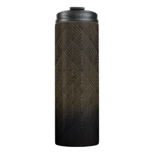 Art Deco 3D Illustration Hintergrund Thermosbecher