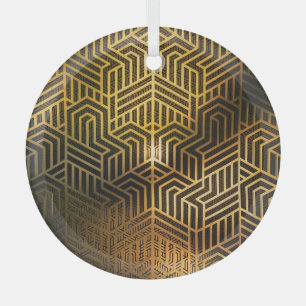 Art Deco 3D-Illustration, Werbe-Wallpaper. Ornament Aus Glas