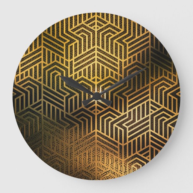 Art Deco 3D Illustration, Werbegeschichten. Große Wanduhr (Vorderseite)