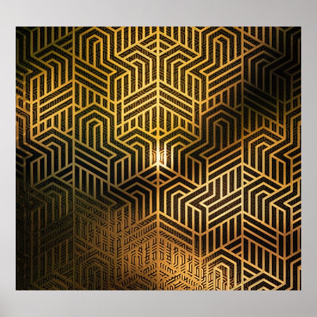 Art Deco 3D Illustration, Werbegeschichten. Poster (Vorne)