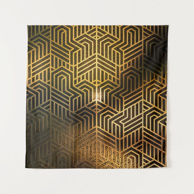 Art Deco 3D Illustration, Werbegeschichten. Wandteppich (Vorderseite)