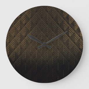 Art Deco 3D-Illustrationshintergrund Große Wanduhr