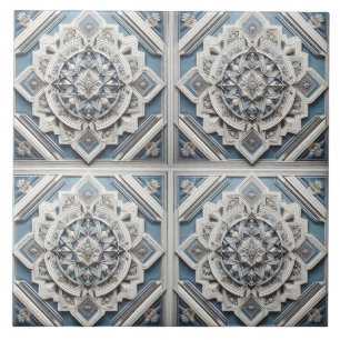 Art Deco 4 Quadrate Linien Alle Schattierungen Gra Fliese