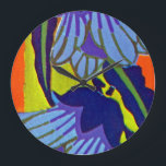 Art Deco #4 von Seguy im Emporio Moffa Große Wanduhr<br><div class="desc">Vintages Art Deco pochoir Design von Eugene Alain Seguy.</div>