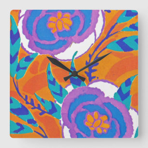 Art Deco #5 von Seguy im Emporio Moffa Quadratische Wanduhr