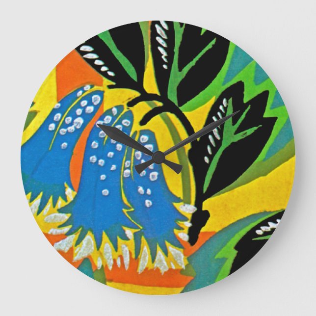 Art Deco #8 von Seguy im Emporio Moffa Große Wanduhr (Vorderseite)