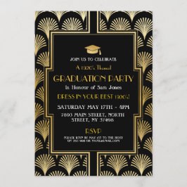 Art-Deco-Abschluss der 1920er Jahre Einladung Gats