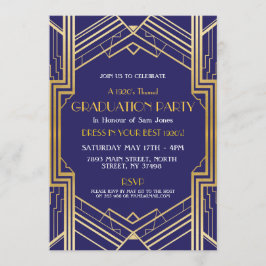 Art-Deco-Abschluss der 1920er Jahre Einladung Gats