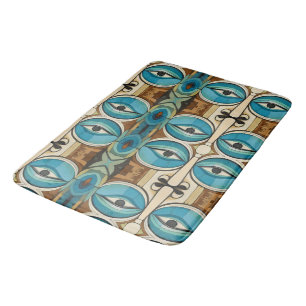 Art Deco Abstrakt Eyes Muster Badematte