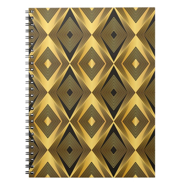 Art Deco: Abstrakt geometrischer Hintergrund Notizblock (Vorderseite)