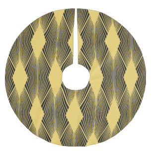 Art Deco Abstrakt geometrischer Hintergrund Polyester Weihnachtsbaumdecke