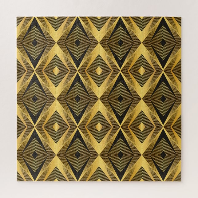 Art Deco: Abstrakt geometrischer Hintergrund Puzzle (Vertikal)