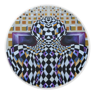 Art Deco - Abstrakte Diffusion Keramikknauf