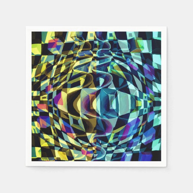 Art Deco - Abstrakte Diffusion Serviette (Vorderseite)