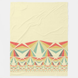 Art Deco Abstraktes Vintages Pyramidenmuster Fleecedecke
