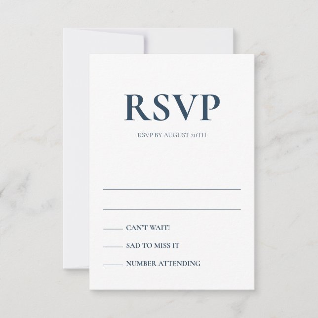 Art Deco Accents Wedding Response Cards Einladung (Vorderseite)