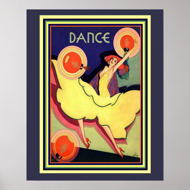 Art Deco Albert Vargas "Dance" 16 x 20 Poster (Vorne)