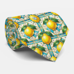 Art Deco Amalfi Zitrone Mediterranean Diamanten Krawatte