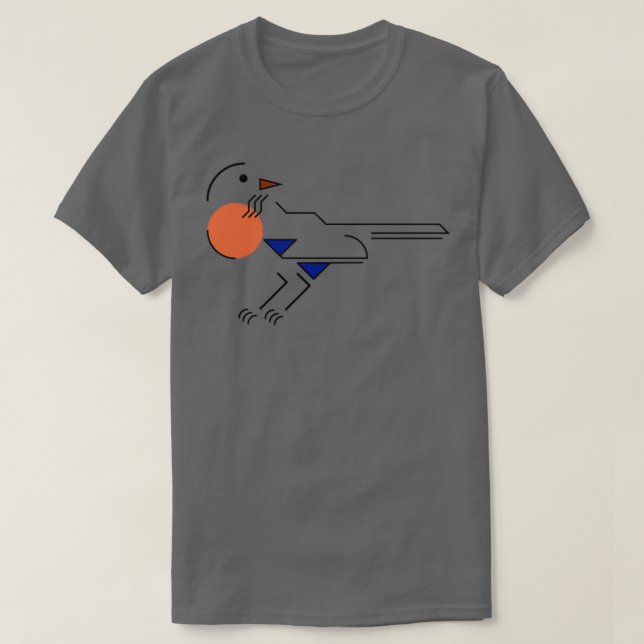 Art Deco American Robin T-Shirt (Design vorne)