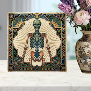 Art Deco Anatomisches Menschliches Skelett Knochen Fliese