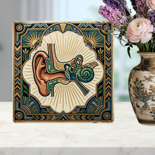 Art Deco Anatomisches Ohr Laryngologie Fliese