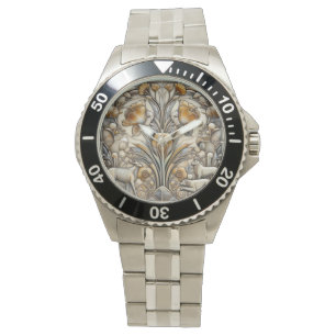Art Deco Animal Tile Watch Armbanduhr