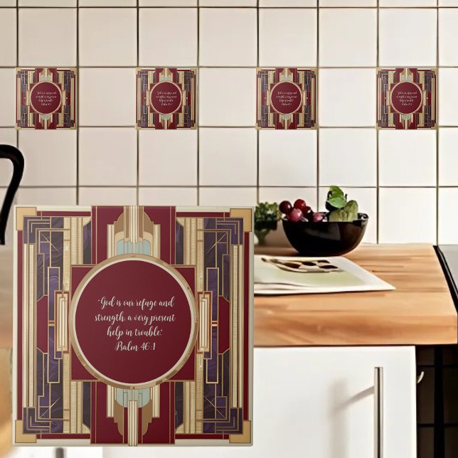 Art Deco Anpassbare Bibel Verse Fliese (Von Creator hochgeladen)