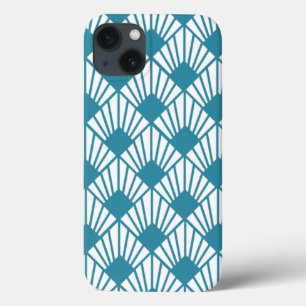 Art Deco Aquamarin Fans Case-Mate iPhone Hülle