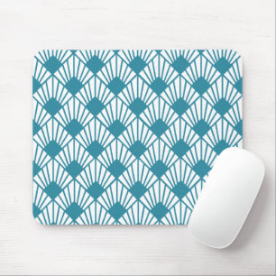 Art Deco Aquamarin Fans Mousepad