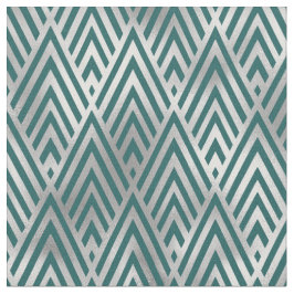 Art Deco Aquamarin Silver Geometric Line Diamond Stoff