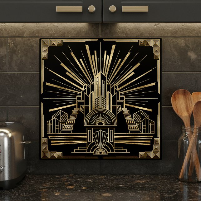 Art Deco Architectural Geometric Pat#7 ID1196 Fliese (Von Creator hochgeladen)