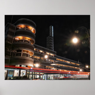 Art Deco Architektur Ästhetische Indonesische Reis Poster