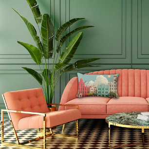 Art Deco Architektur Traumlandschaft Lendenkissen