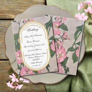 Art Deco Art Nouveau Frische Pasta machen Rose Einladung