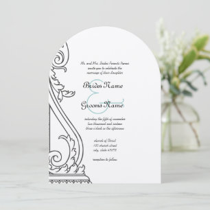 Art Deco ausgestanzte Hochzeitseinladung Einladung