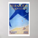 Art Deco Aviation Poster der 1930er Jahre<br><div class="desc">Wunderbare Nachbildung eines Deko-Posters aus den 30er Jahren für Imperial und Pan American Airways. Schöne Farbe und eine phantastische Auszeichnung "Bermuda in 5 Stunden"</div>