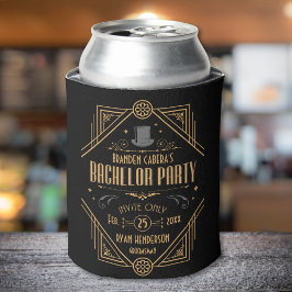 Art Deco Bachelor Party Speakeasy Gefallen Dosenkühler