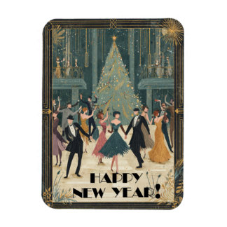 Art Deco Ballsaal Tanz Frohes Neues Jahr Magnet