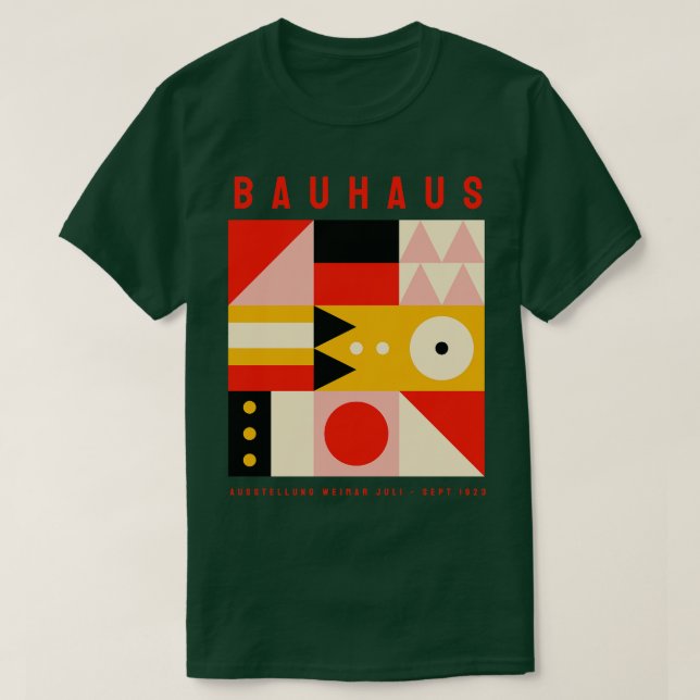 Art Deco Bauhaus Architektur Vintage Poster T-Shirt (Design vorne)