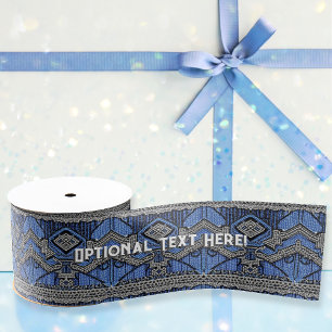 Art Deco - Beaded Flapper Dress - Blue & Silver Ripsband