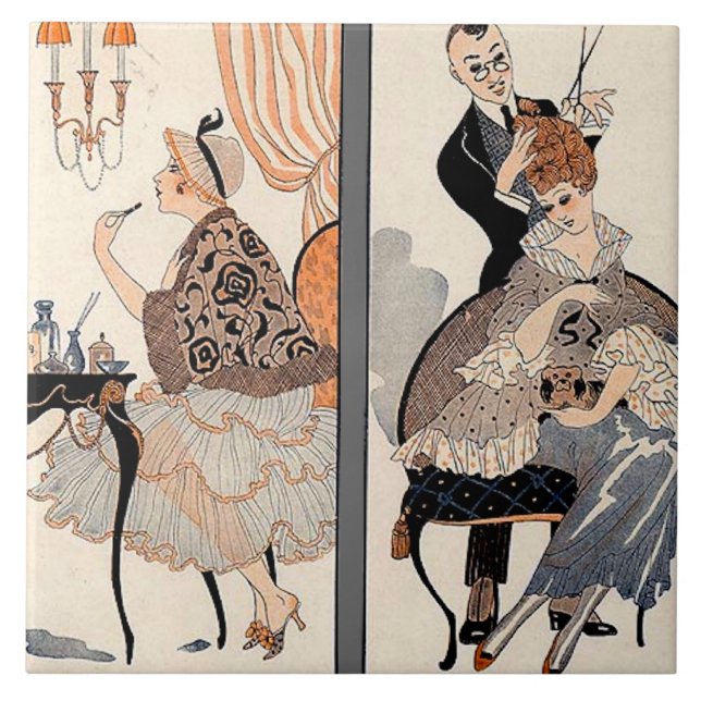 Art Deco Beauty Fliese (Vorderseite)