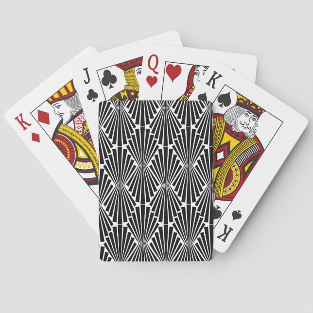 Art Deco Benutzerdefiniertes Muster Spielkarten (Rückseite)