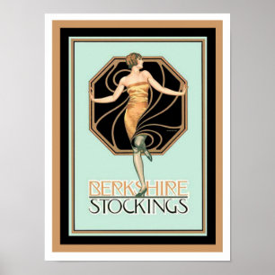 Art Deco Berkshire Strumpfs Ad Poster 12 x 16