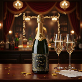 Art Deco bestickter Hochzeits-Champagner